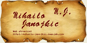 Mihailo Janojkić vizit kartica
